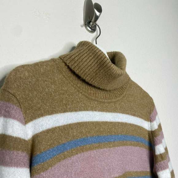 Altar'd State Striped Bell Sleeve Turtleneck Sweater XS - Picture 3 of 8